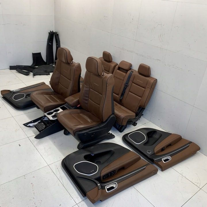 Сиденье обшивки кожа коричневая JEEP GRAND CHEROKEE WK2 РЕСТАЙЛИНГ SUMMIT 18 г., фото 3