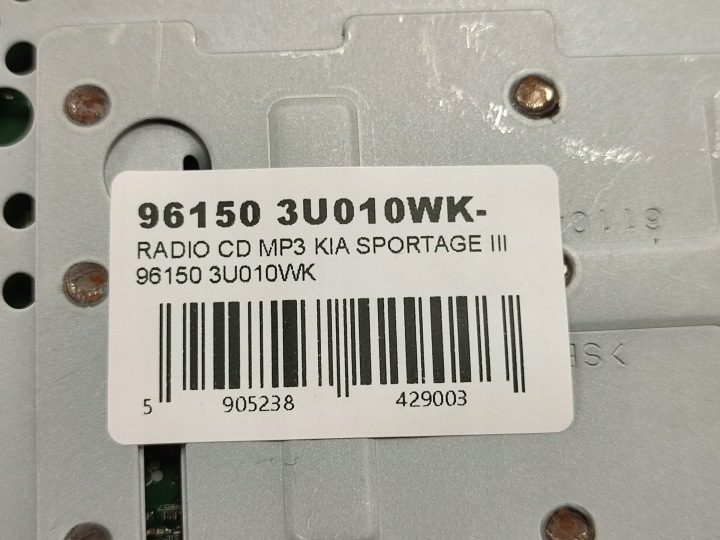 Магнитола 96150-3U010WK KIA Sportage III 2015 г., фото 3