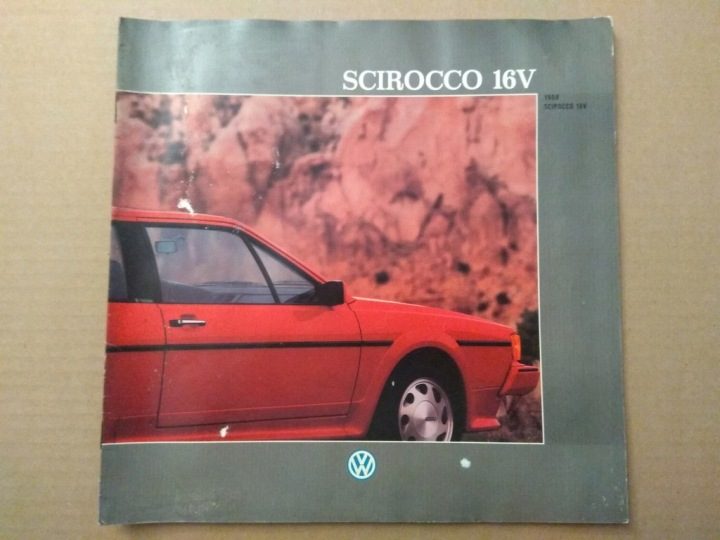 Проспект - VOLKSWAGEN VW SCIROCCO 16V - США - 1988 г., фото 1