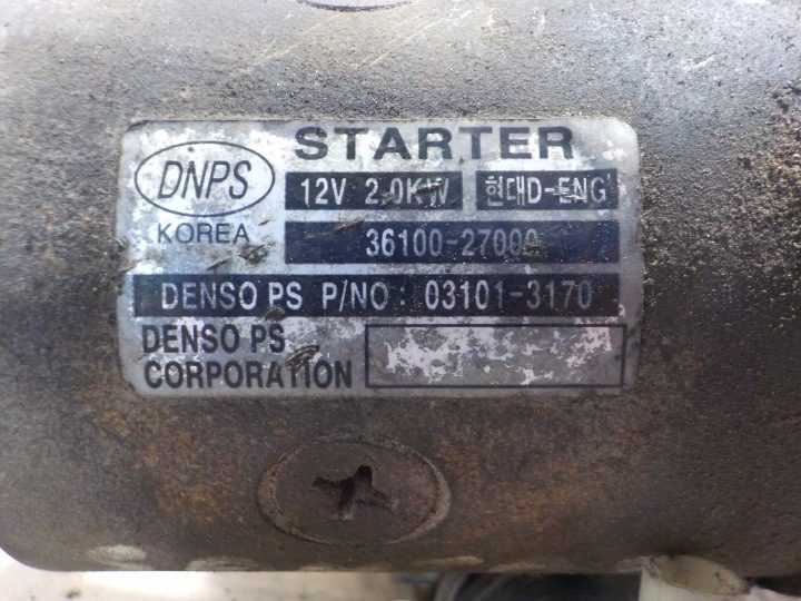 СТАРТЕР KIA HYUNDAI 2.0 CRDI 031013170, фото 4