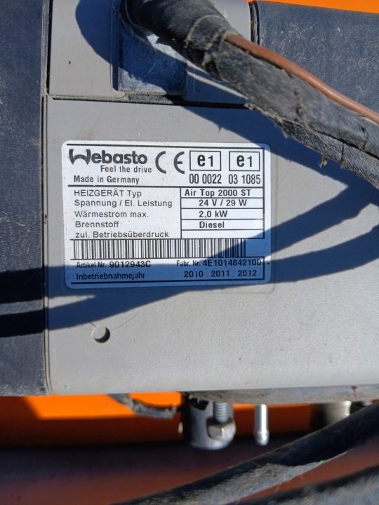 WEBASTO AIRTOP2000 S ST ОРИГИНАЛ б/у требует обслуживания комплект, фото 2