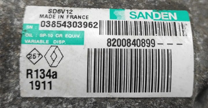 DACIA SANDERO I 1.2 16V D4F КОМПРЕССОР КОНДИЦИОНЕРА 8200840899, фото 4