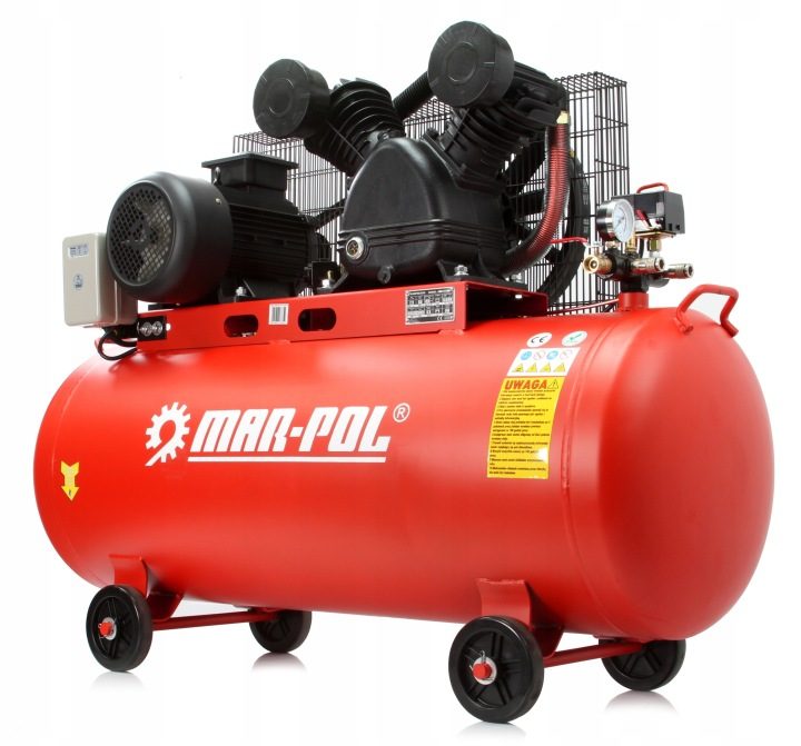 Компрессор масляный Mar-Pol 200 l 5,5 Л.С. 600 l/мин 12 бар, фото 3