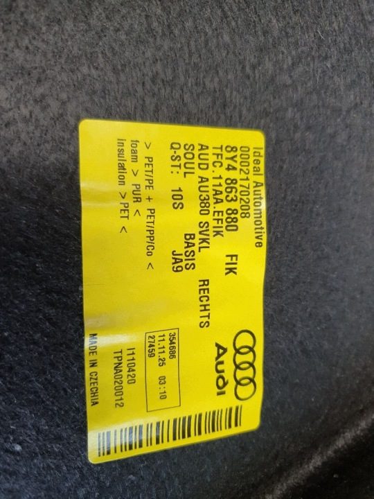Audi A3 8Y ХЭТЧБЕК Обшивка багажника правая 8Y4863880, фото 9