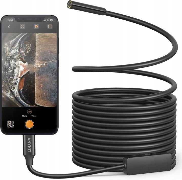 Двойная камера эндоскопическая Anykit NTC100D8DL5 1080p HD с 8LED, 5 м, IP67, фото 2