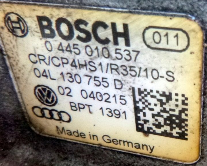 VW Passat B8 ТНВД 0445010537 2.0 TDI 190 л.с., фото 3