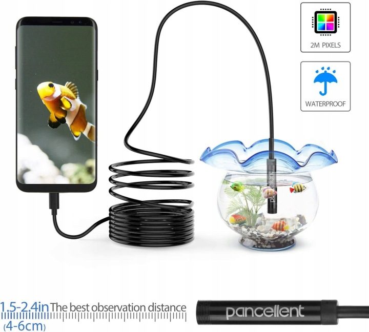 PANCELLENT ЭНДОСКОП USB 5,5 мм Камера эндоскопическая, фото 8