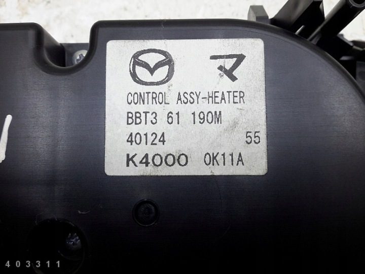 2011 Mazda 3 Модуль управления кондиционером bbt361190m, фото 6