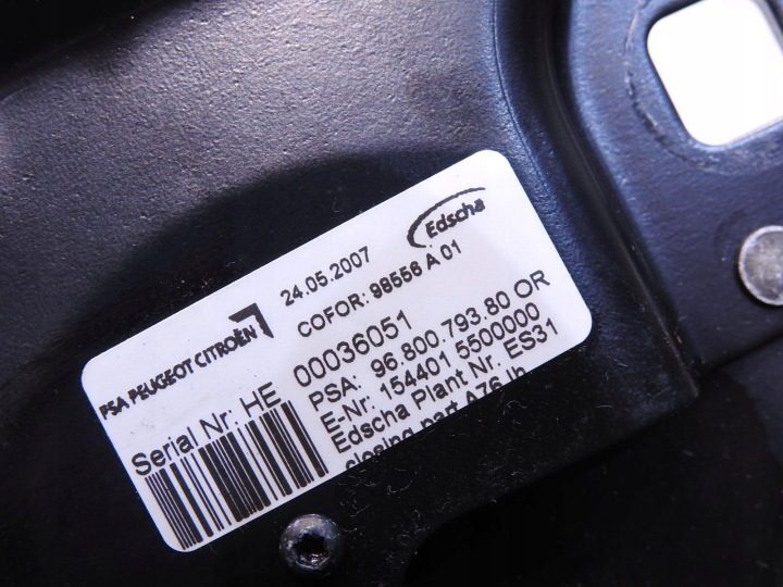 ЗАМОК КРЫШИ ЛЕВЫЙ ПЕРЕДНИЙ PEUGEOT 207 CC 98556A01 9680079380, фото 6