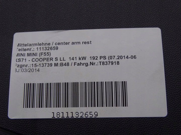 MINI ONE COOPER F55 13-24 ЦЕНТРАЛЬНЫЙ ТОННЕЛЬ ЕВРОПА 9266622 9262842, фото 8