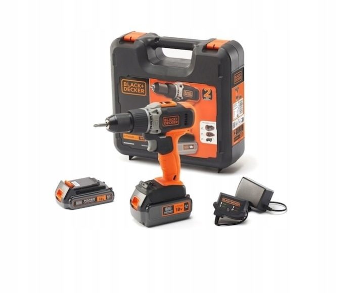 Дрель-шуруповерт аккумуляторный BLACK+DECKER | 18V, фото 1