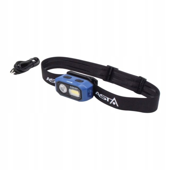 Налобный фонарь Asta LED COB 480 lm с датчиком и USB, IP54, фото 1