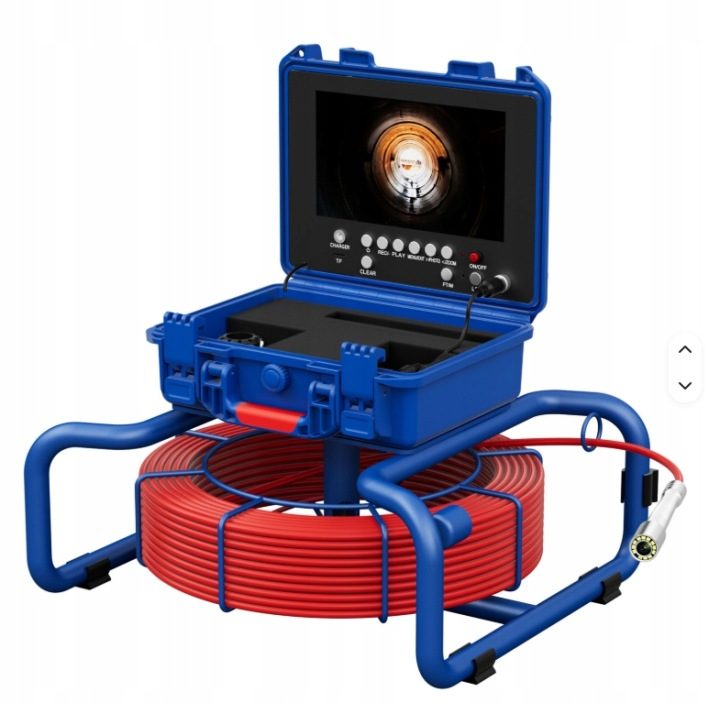 VEVOR инспекционная камера для труб 9" 50M LCD 512Hz, фото 1
