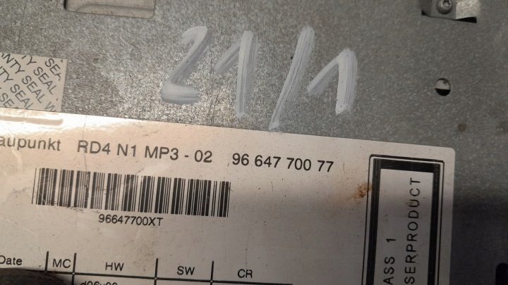 CITROEN C4 GRAND PICASSO I МАГНИТОЛА ШТАТНАЯ CD MP3 9664770077, фото 3