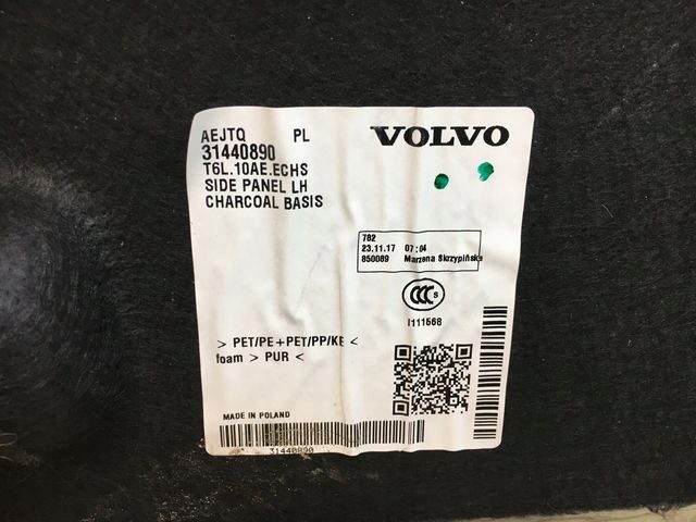Volvo XC40 обшивка багажника левая 31440890, фото 5