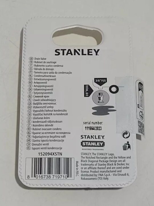 STANLEY КЛАПАН СЛИВНОЙ 3/8" ДЛЯ КОМПРЕССОРА, фото 2