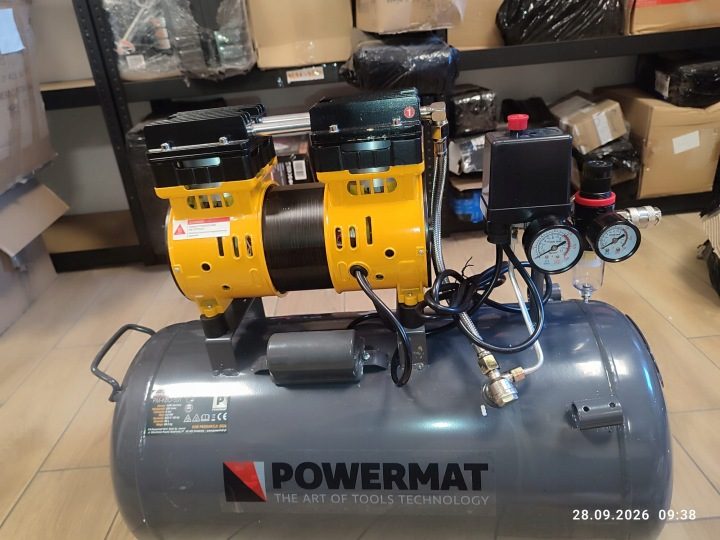 Компрессор безмасляный Powermat PM-KBO-50T 50 l 8 бар, фото 12