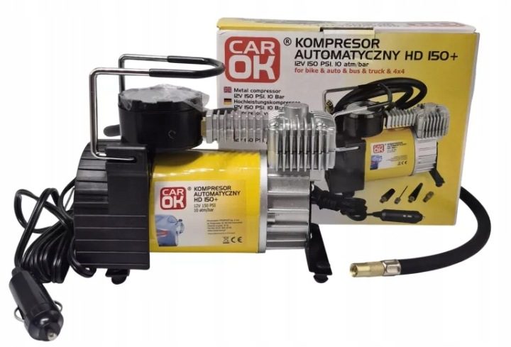 КОМПРЕССОР АВТОМОБИЛЬНЫЙ 12V 10 бар АВТОМАТИЧЕСКИЙ, фото 1