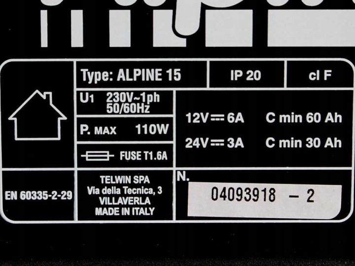 Зарядное устройство для аккумуляторов ALPINE 15 12/24V Telwin, фото 9