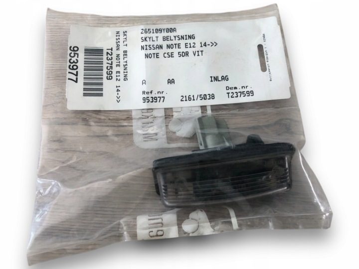 NISSAN NOTE ПОДСВЕТКА ФОНАРЬ НОМЕРА REJESTRACYJNERJ 265109Y00A, фото 1