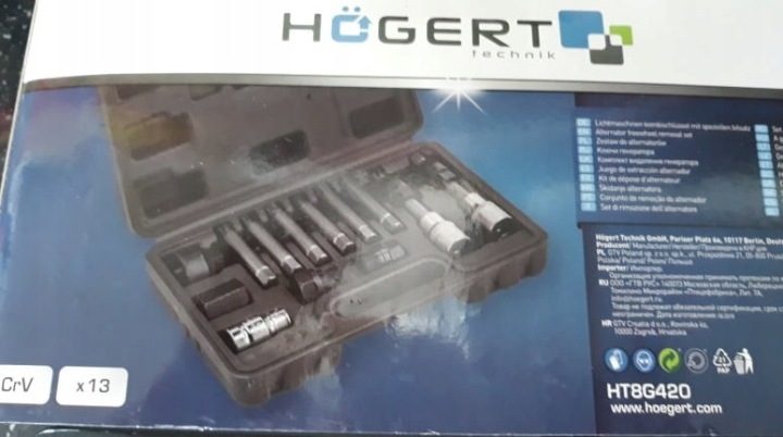 Комплект для alternatorów 13 шт. Hoegert Technik HT8G420, фото 4