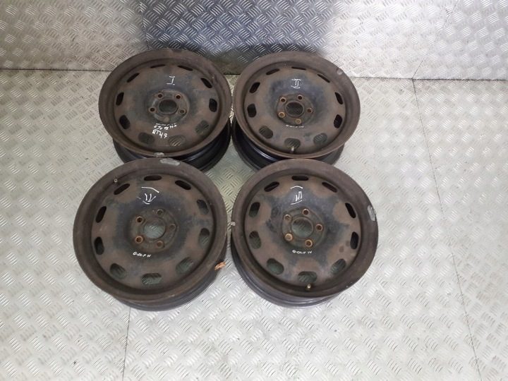 4× Штампованный диск VW 6.0" x 15" 5x100, фото 1