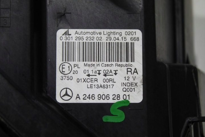 ФАРА ПРАВАЯ ПЕРЕДНЯЯ EU LED MERCEDES B-КЛАСС W246 РЕСТАЙЛИНГ A2469062801, фото 8