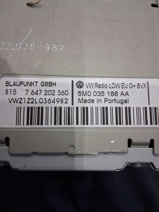 МАГНИТОЛА VW POLO 5M0035186AA КОДА, фото 6