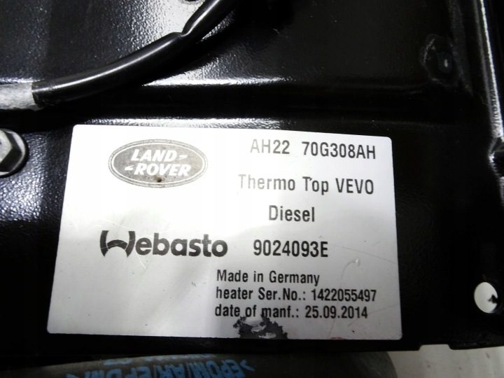RANGE ROVER DISCOVERY IV 4 - WEBASTO АВТОНОМНЫЙ ОТОПИТЕЛЬ, фото 6
