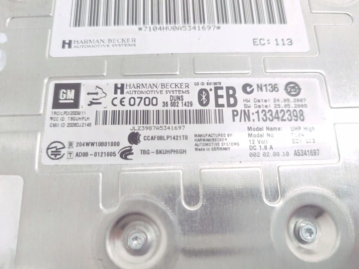 Bluetooth OPEL Insignia A 2008-2017 Блок управления Аудио Оригинал 13342398, фото 3