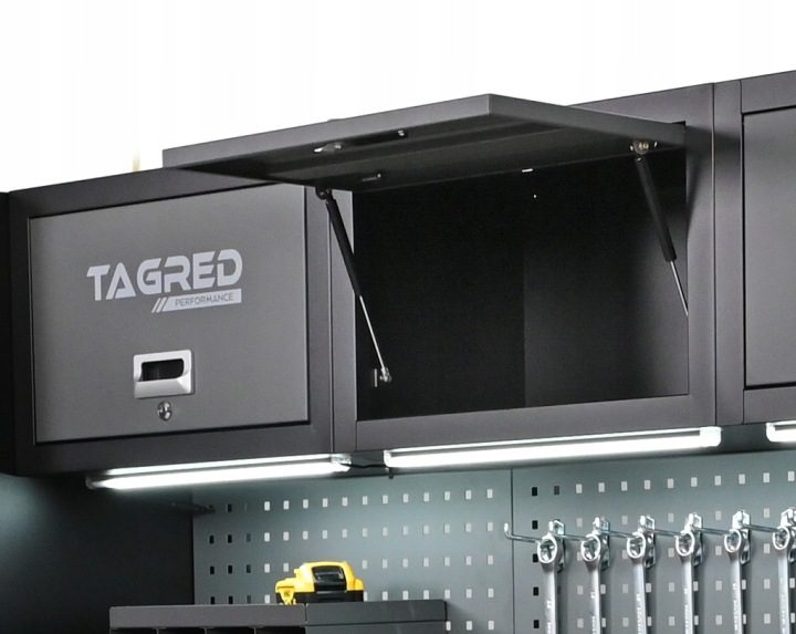 Подрамник инструментальный Tagred черный 8 ящиков сталь INOX с oświetleniem LED, фото 13