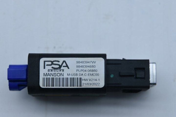 Peugeot 308 III T10 Opel Citroen 21- гнездо порт USB C, фото 6