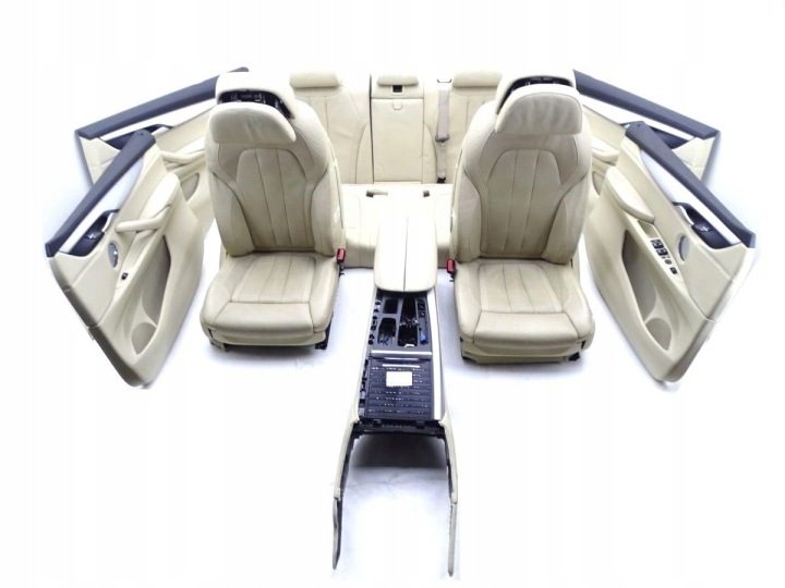 BMW X5 F15 13-18 сиденья Comfort вентилируемые бежевые кожа 5 мест EU 82 тыс. км, фото 1