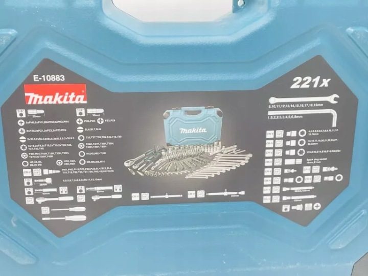 Комплект инструментов ручных Makita 221 элементов, фото 6