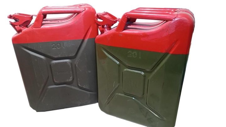 Прочная канистра Металлическая 20L Wojskowy + Уплотнитель, красно - зеленый, фото 6