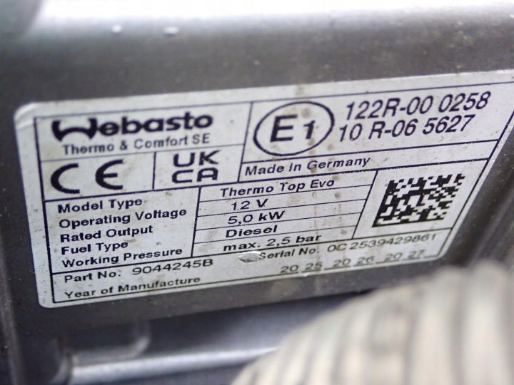Webasto автономный отопитель 9859886780 TT EVO Peugeot Traveller 2.0HDI 25 г., фото 8