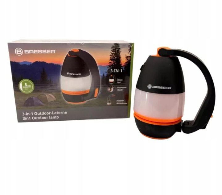 BRESSER Фонарь stołowa беспроводной kempingowa 3w1 campingowa фонарик USB, фото 1