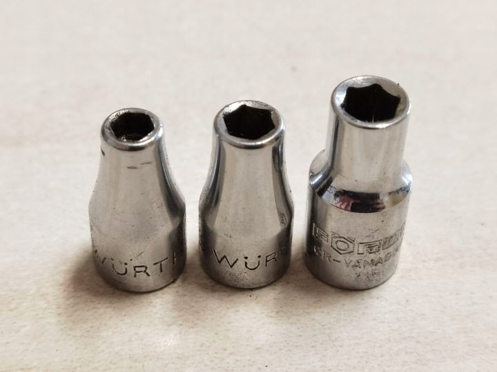 Насадки 1/4" 6-kątne WURTH FORCH 4, 5, 5.5 мм, фото 1