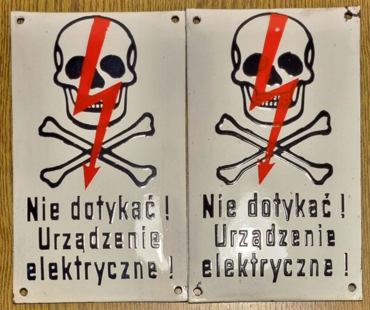 Табличка ПВХ НЕ DOTYKAĆ УСТРОЙСТВО ЭЛЕКТРИЧЕСКОЕ 30x20 Печать УФ + przylepce, фото 2