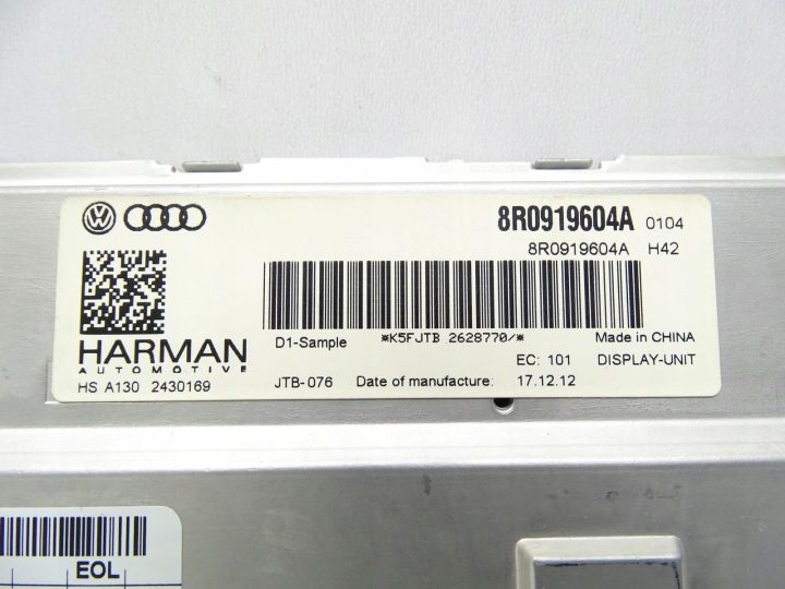 ДИСПЛЕЙ МОНИТОР MMI НАВИГАЦИИ 8R0919604A AUDI A4 B8 A5 8T РЕСТАЙЛИНГ, фото 6