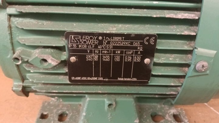Двигатель электрический агрегат рефрижератор Relec Froid TR 31 21 Leroy Somer, фото 2