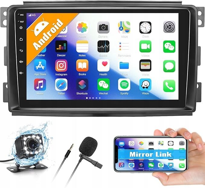 МАГНИТОЛА CARPLAY CAMECHO 4G+64G Android 15 для Mercedes-Benz Smart 2005-2010, фото 1