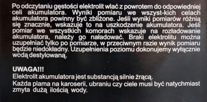 Carcommerce areometr тестер аккумулятора измеритель gęstości elektrolitu 42192, фото 4