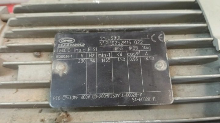 ДВИГАТЕЛЬ ЭЛЕКТРИЧЕСКИЙ CARRIER XARIOS 230V 54-60028-11, фото 3