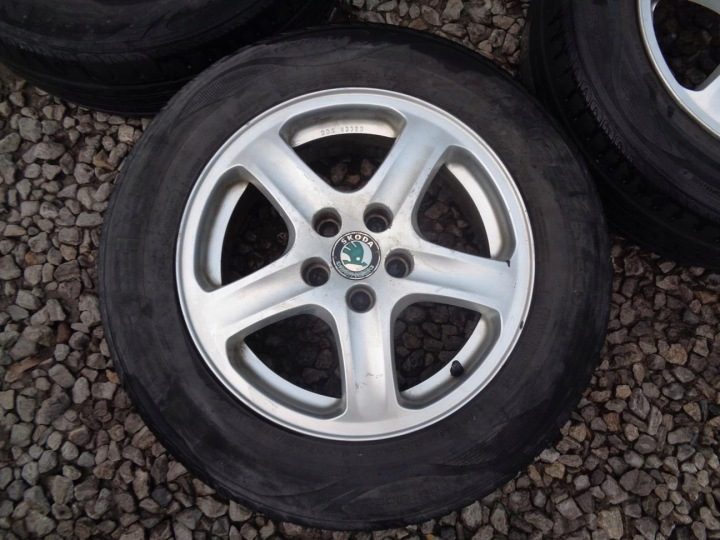 Литые диски с шинами 195/65/15 5 мм Ronal Skoda Octavia I 5x100 15'' 6J ET38, фото 2