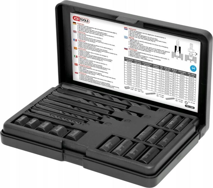 КОМПЛЕКТ WYKRĘTAKÓW ДЛЯ UŁAMANYCH БОЛТОВ 25 шт. KS TOOLS, фото 1