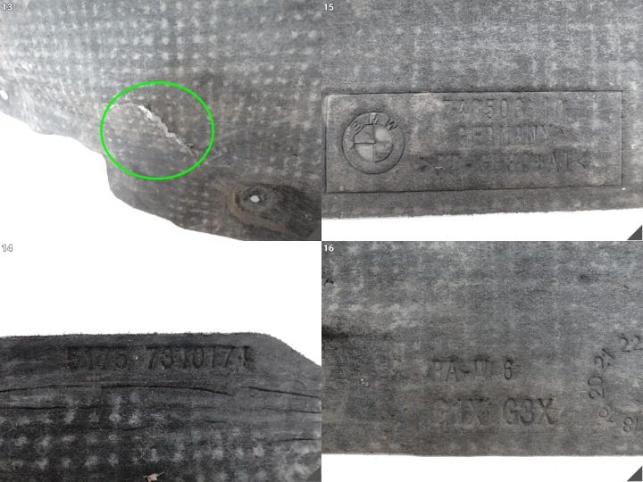 BMW G11 G12 G14 G15 G16 G30 G31 G32 ЗАЩИТА ЛЕВАЯ ТЕПЛОВАЯ ДНИЩА ВЫХЛОПА, фото 14