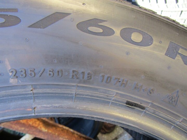 Шина зимняя Pirelli Powergy Winter 235/60R18 107 H сцепление на снегу (3PMSF), усилитель (XL), фото 4