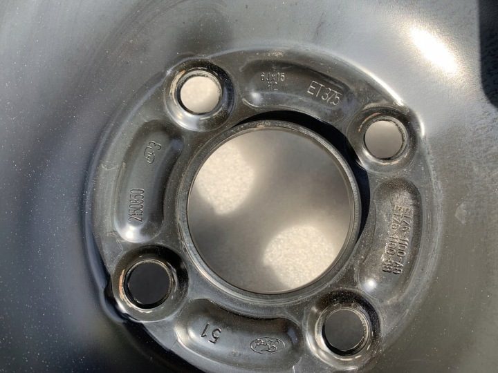 4× Штампованный диск Ford OE Et76-1100-AB 6.0" x 15" 4x108 ET 37,5, фото 6