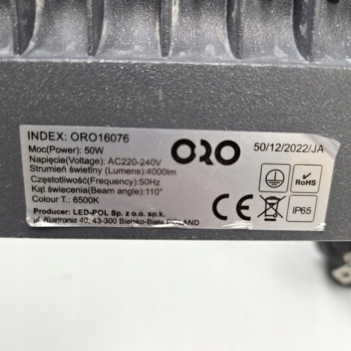Фонарь mobilna Противотуманная фара белая neutralny 2550 lm 30 Вт ORO33149, фото 4